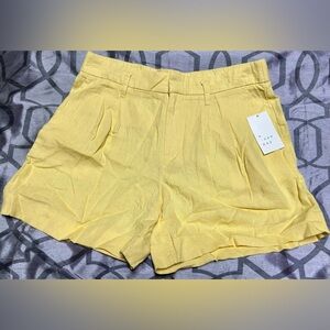 A New Day Women's Sunny Yellow High Waist Shorts
